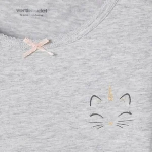 Lot De 2 Tee-shirts Fille Manches Courtes “chat” Ivoire Imprimé – Vertbaudet grande surprise 16