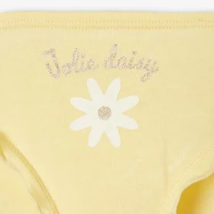 Lot De 3 Culottes Fille Volantées “marguerite” Jaune D’or – Vertbaudet Neuve avec étiquette 18