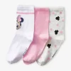 Acheter Maintenant Lot De 3 Paires De Chaussettes Disney® Minnie Rose, Blanc, Gris Chiné – Minnie 13