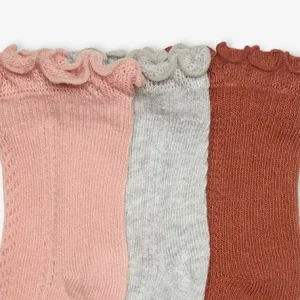 Lot De 3 Paires De Chaussettes Fille En Maille Ajourée Lot Rose – Vertbaudet REMISE allant 6