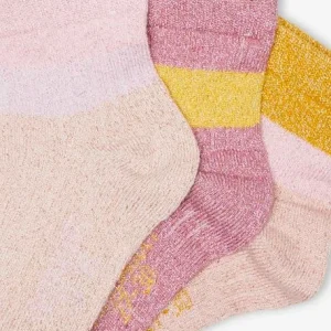 Lot De 3 Paires De Mi-chaussettes Filles En Maille Côtelée Vieux Rose – Vertbaudet Réductions 6