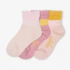 Lot De 3 Paires De Mi-chaussettes Filles En Maille Côtelée Vieux Rose – Vertbaudet pas cher en ligne 8