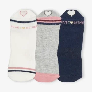 prix abordable Lot De 3 Paires De Mi-chaussettes Sport Fille Lot Ivoire – Vertbaudet 7