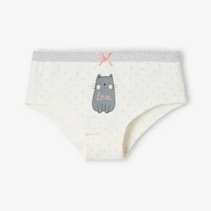 magasin paris Lot De 3 Shorties Fille Chats Gris Chiné – Vertbaudet 10