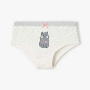 magasin solde Lot De 3 Shorties Fille Chats Gris Chiné – Vertbaudet 10