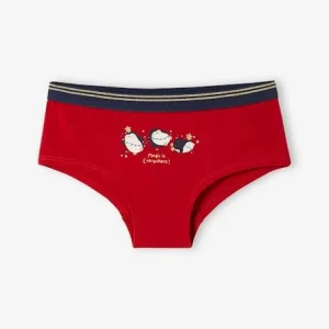 Retour gratuit en magasin. Lot De 3 Shorties Noël Fille Rouge – Vertbaudet 18