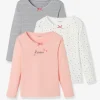 soldes luxe Lot De 3 T-shirts Fille Manches Longues Dream BASICS Lot Ivoire – Vertbaudet 17