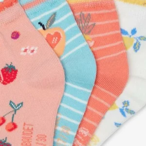 Lot De 4 Paires De Mi-chaussettes Fruitées Corail – Vertbaudet Top ventes 6