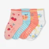 Lot De 4 Paires De Mi-chaussettes Fruitées Corail – Vertbaudet à prix promos 11