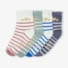 magasin france Lot De 4 Paires De Mi-chaussettes Rayées Et Coeurs Scintillants Bleu – Vertbaudet 11