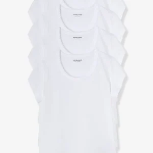 Lot De 4 T-shirts Fille BASICS Blanc – Vertbaudet l'unique style 6