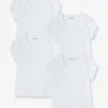 Lot De 4 T-shirts Fille BASICS Blanc – Vertbaudet soldes de Noël 22