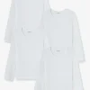 france Lot De 4 T-shirts Fille Manches Longues BASICS Blanc – Vertbaudet 20