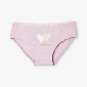 design à la mode Lot De 5 Culottes “coeurs” Fille Lilas – Vertbaudet 10