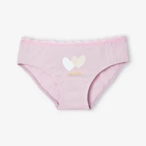 soldes magasin Lot De 5 Culottes “coeurs” Fille Lilas – Vertbaudet 10