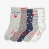 Lot De 5 Paires De Chaussettes Coeurs Fille BASICS Lot Bois De Rose Imprimé – Vertbaudet soldes luxe 8