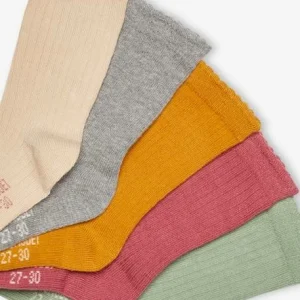 Lot De 5 Paires De Chaussettes En Maille Côtelée Fille Lot Beige – Vertbaudet nouveau produit 7