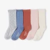 Lot De 5 Paires De Chaussettes Fille En Maille Fantaisie Coeurs Ou Torsades Lot Terre Battue – Vertbaudet Livraison rapide 13