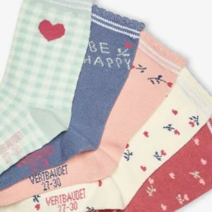 Lot De 5 Paires De Chaussettes Fleurs Fille Lot Vert – Vertbaudet mode pas chere 6