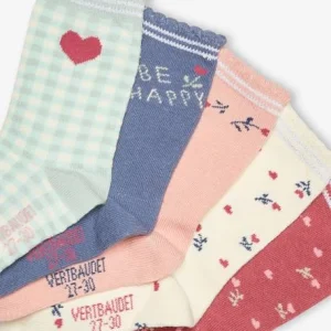 Livraison gratuite Lot De 5 Paires De Chaussettes Fleurs Fille Lot Vert – Vertbaudet 6