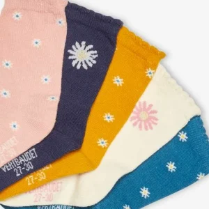 haute qualité Lot De 5 Paires De Chaussettes Marguerites Fille Lot Rose Poudré – Vertbaudet 6