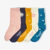 ﻿soldes Lot De 5 Paires De Chaussettes Marguerites Fille Lot Rose Poudré – Vertbaudet 10