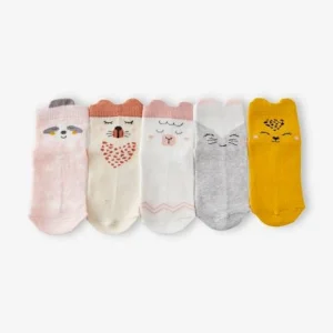 Lot De 5 Paires De Mi-chaussettes Animaux Lot Rose Clair – Vertbaudet a Prix Discount 7