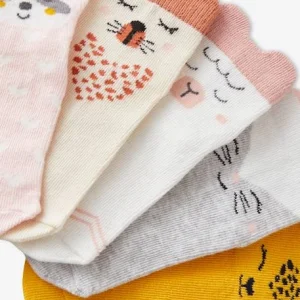 Lot De 5 Paires De Mi-chaussettes Animaux Lot Rose Clair – Vertbaudet a Prix Discount 9