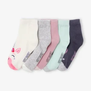 mode pas cher Lot De 5 Paires De Mi-chaussettes Licornes Lot Ivoire – Vertbaudet 7