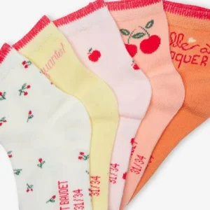 Lot De 5 Paires De Mi-chaussettes “Tutti Frutti” Fille Blush – Vertbaudet achat pas cher 6