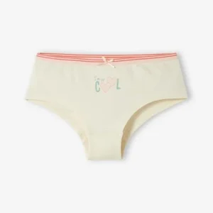 nouveau produit Lot De 5 Shorties Coeurs Fille Lot Rose Et Blanc – Vertbaudet 10