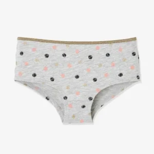 Lot De 5 Shorties Fille Lot Gris Clair Chiné – Vertbaudet mode pas cher 12