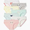 Lot De 7 Culottes Fille Animaux Blanc – Vertbaudet Neuve avec étiquette 22