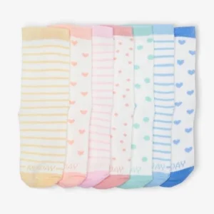 SOLDES TOUT À Lot De 7 Paires De Chaussettes Fille Semainier écru – Vertbaudet 7