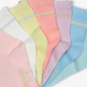 Lot De 7 Paires De Mi-chaussettes Fille BASICS Rose – Vertbaudet en ligne officielle 6