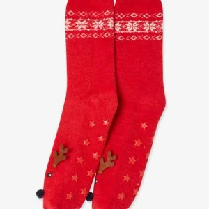 soldes de Noël Pack Chaussettes Noël Fille Enfant + Adulte Rouge Foncé Imprimé – Vertbaudet 11