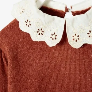 Pull Col En Broderie Anglaise Fille Cacao – Vertbaudet ﻿soldes 14