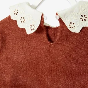 Pull Col En Broderie Anglaise Fille Cacao – Vertbaudet à prix d'occasion 16