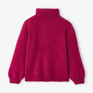 Nouvelle tendance Pull Col Roulé En Maille Douillette Fille Framboise – Vertbaudet 12