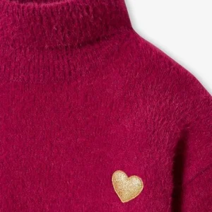 Nouvelle tendance Pull Col Roulé En Maille Douillette Fille Framboise – Vertbaudet 14