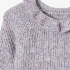 haute qualité Pull Col Volanté En Maille Mousseuse Fille Parme – Vertbaudet 18