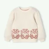 Pull Douillet Motifs Jacquard Fleurs Fille Beige – Vertbaudet magasin solde 17