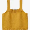 Pull Fille Caraco CYRILLUS Jaune Ocre – Cyrillus boutique en ligne france 14