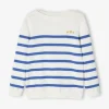 Pull Marinière Fille Détails Festonnés Rayé Bleu – Vertbaudet Acheter 22