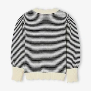 l'unique style Pull Rayé Fille Rayé Marine – Vertbaudet 14