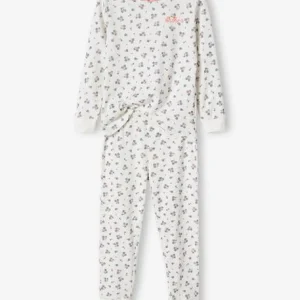 Pyjama Fille Personnalisable En Maille Côtelée Avec Imprimé Fleuri écru – Vertbaudet Neuve avec étiquette 14