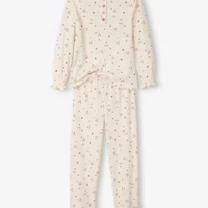 fashion pas cher Pyjama Imprimé En Maille Côtelée Fille Rose Clair – Vertbaudet 12