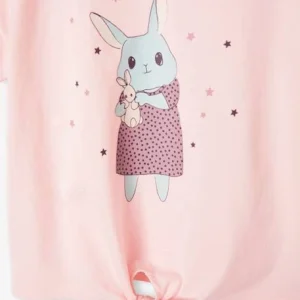 Boutique Pyjama Large Fille Lapin Rose Pâle – Vertbaudet 16