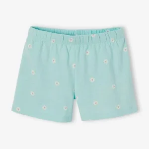 Pyjashort Fille Marguerites Basics Vert D’eau – Vertbaudet achat pas cher 11