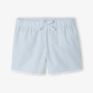 Pyjashort Rayé Fille Rayé Bleu – Vertbaudet soldes officiel 12